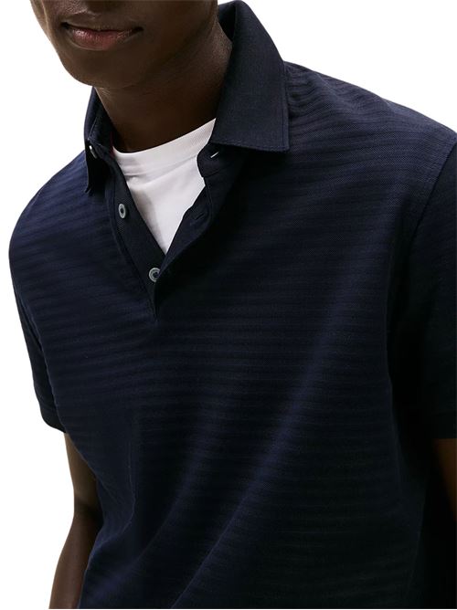 Polo uomo blu in cotone Tommy Hilfiger | MW0MW38743DW5